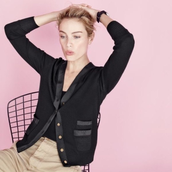 J. Crew Sweaters - 🆕🔥J. Crew Harlow Black Wool Cardigan Sweater